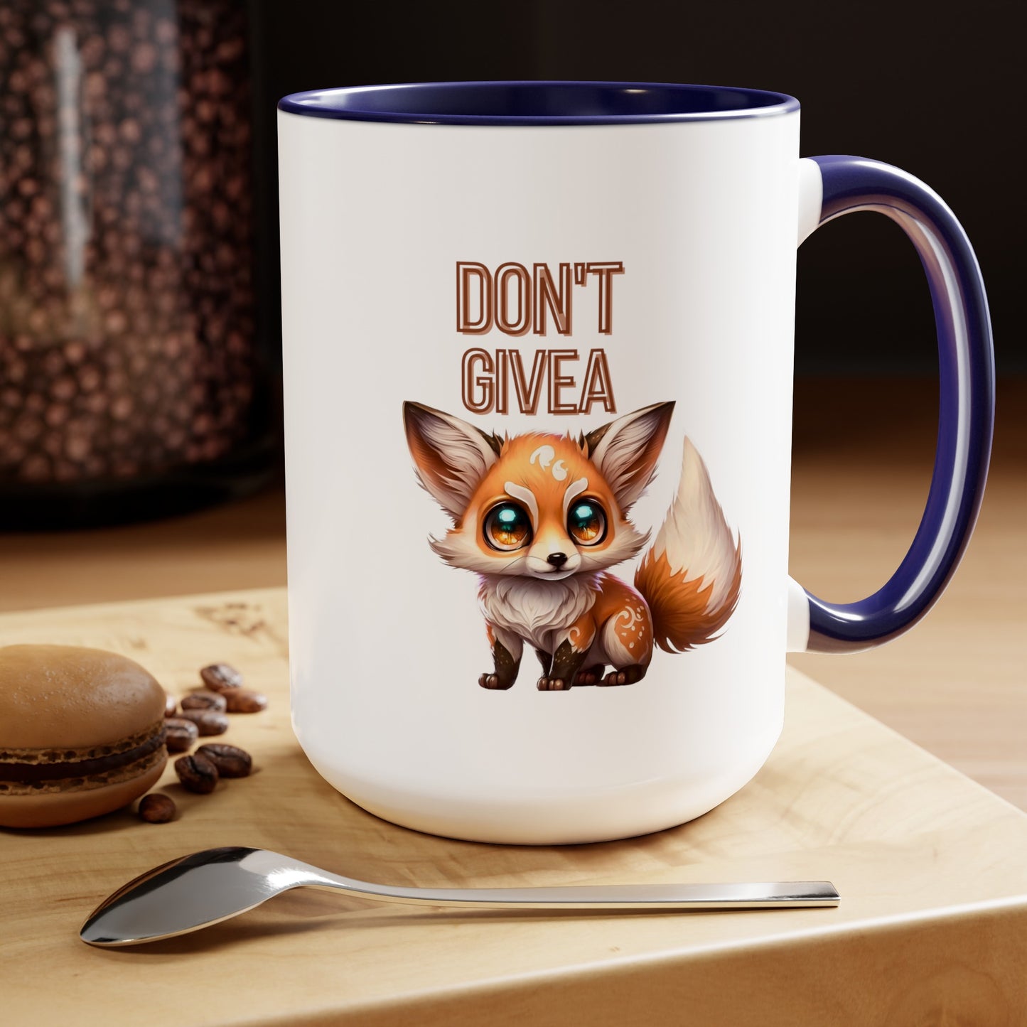 Don't Give a Fox" Coffee Mug - 15oz Capacity, 5 Color Options