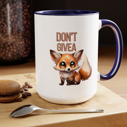 Don't Give a Fox" Coffee Mug - 15oz Capacity, 5 Color Options