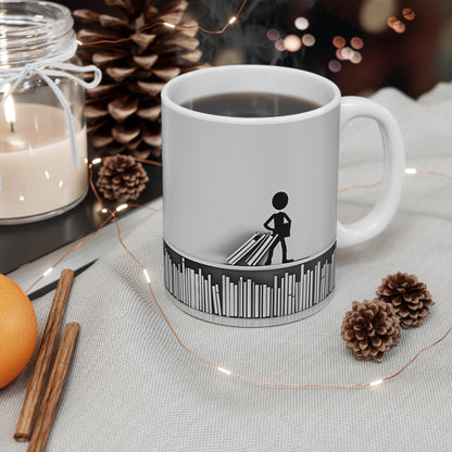 Book Lover's Retreat Mug: Stick Figure Library Edition