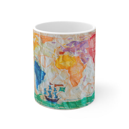 Adventure Awaits: Kid's Pirate Map Mug | Unique Gift, Colorful Children's Art