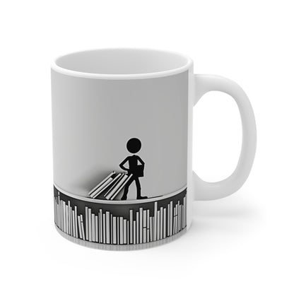 Book Lover's Retreat Mug: Stick Figure Library Edition