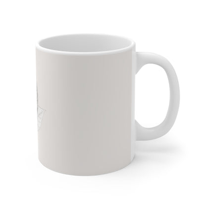 Elegant Nature: Minimalist Leaf Art Mug - Perfect for Modern Design and Nature Lovers