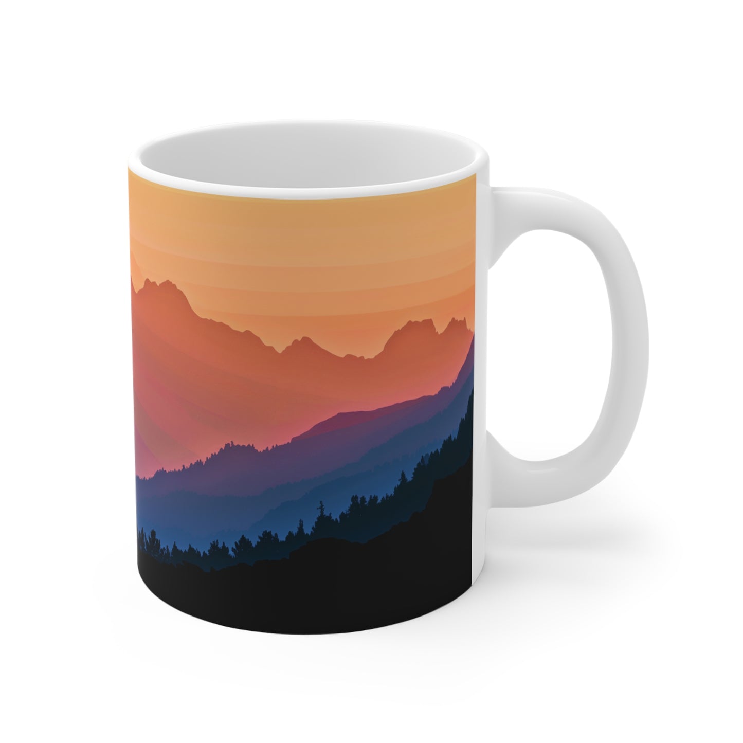 Mountain Serenity Panorama Mug