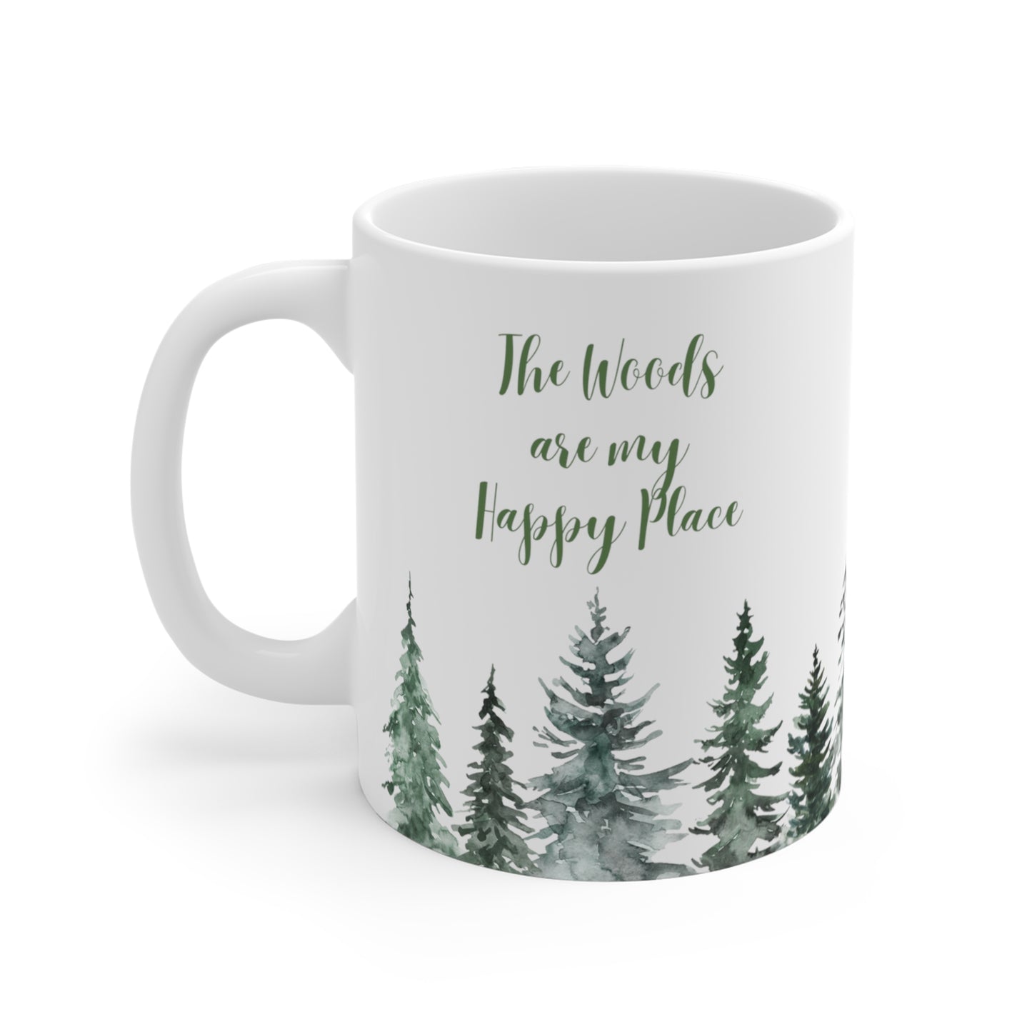 Serenity Woods Mug: Peaceful Tree Landscapes & Outdoor Wanderlust