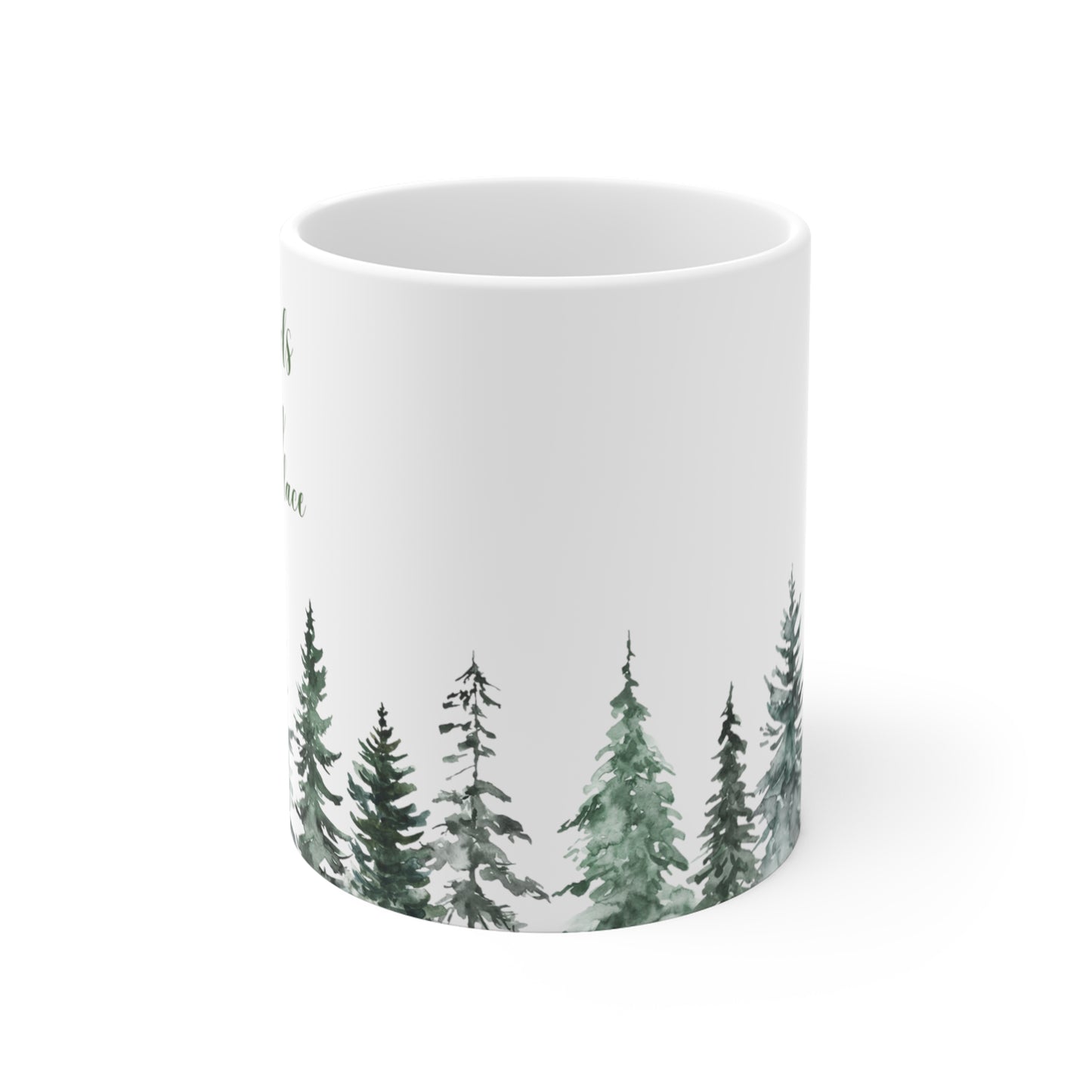 Serenity Woods Mug: Peaceful Tree Landscapes & Outdoor Wanderlust