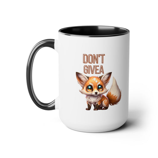 Don't Give a Fox" Coffee Mug - 15oz Capacity, 5 Color Options