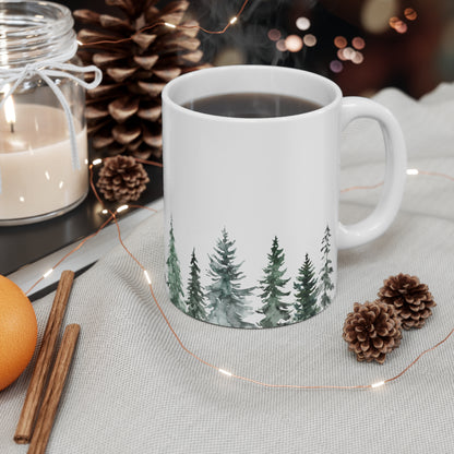 Serenity Woods Mug: Peaceful Tree Landscapes & Outdoor Wanderlust