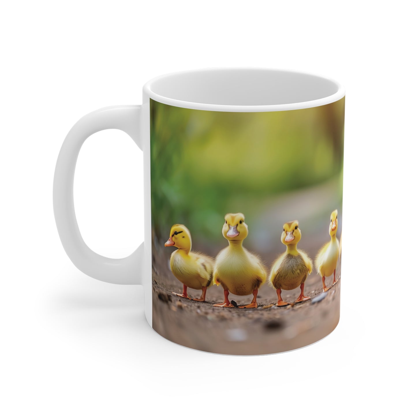 Cute Duckling Parade Mug - Adorable Ducklings in a Row