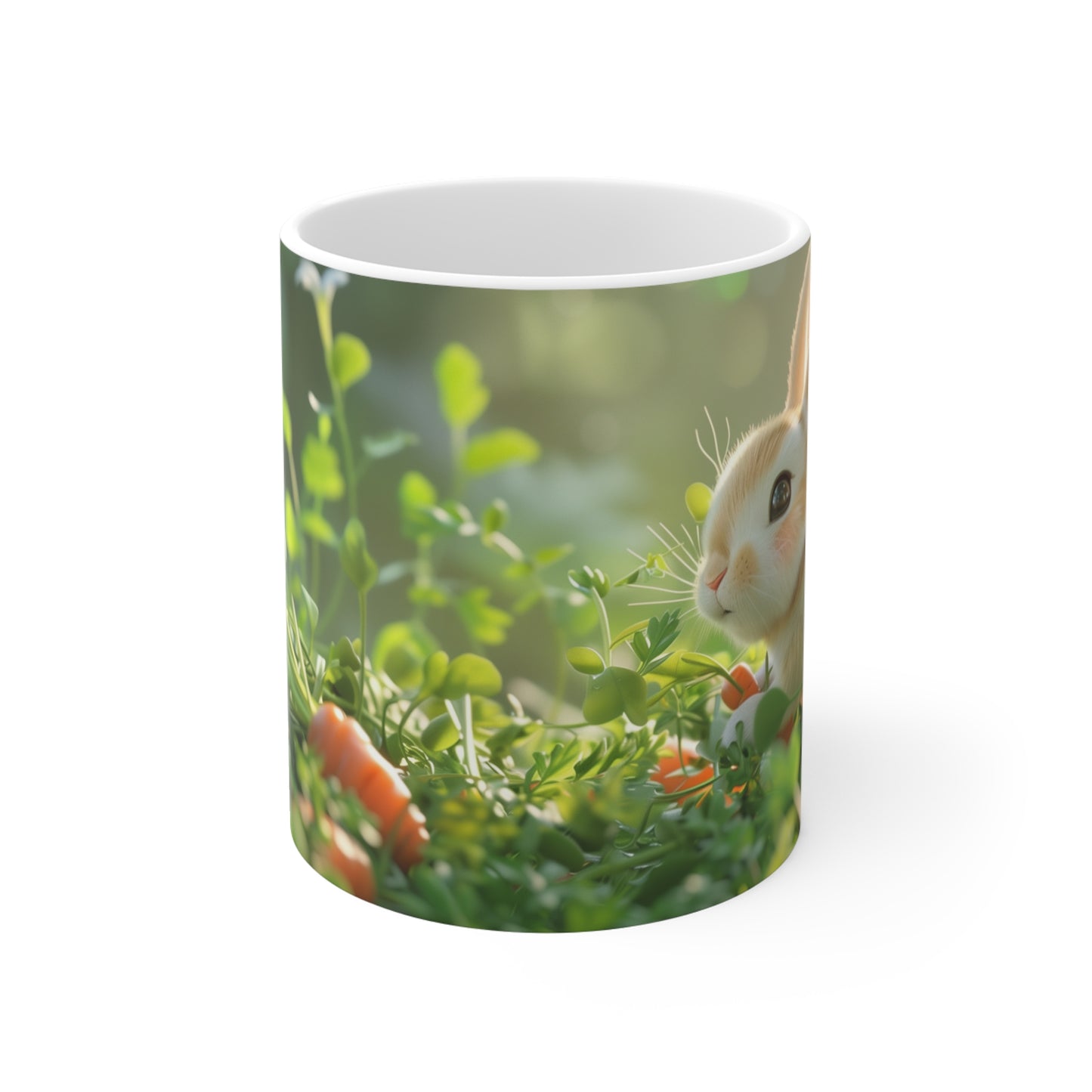 Garden Whispers Mug: Bunny Bliss Among the Carrots