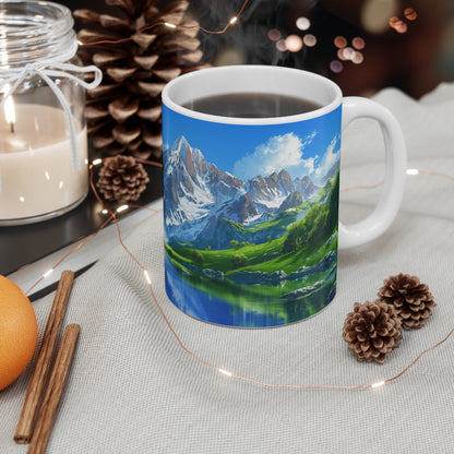 Majestic Peaks: Mountain Range Mug - Perfect Gift for Nature Enthusiasts