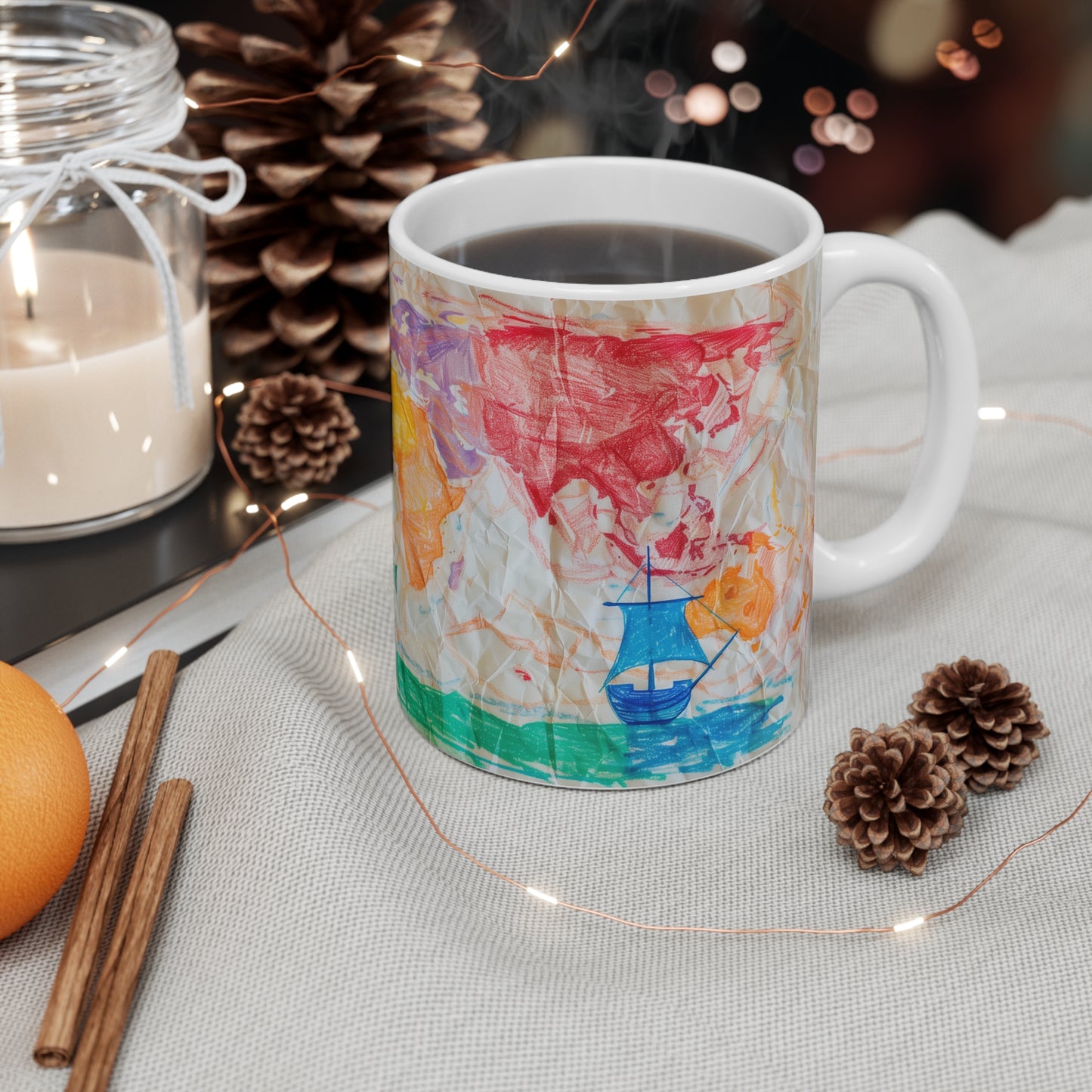 Adventure Awaits: Kid's Pirate Map Mug | Unique Gift, Colorful Children's Art