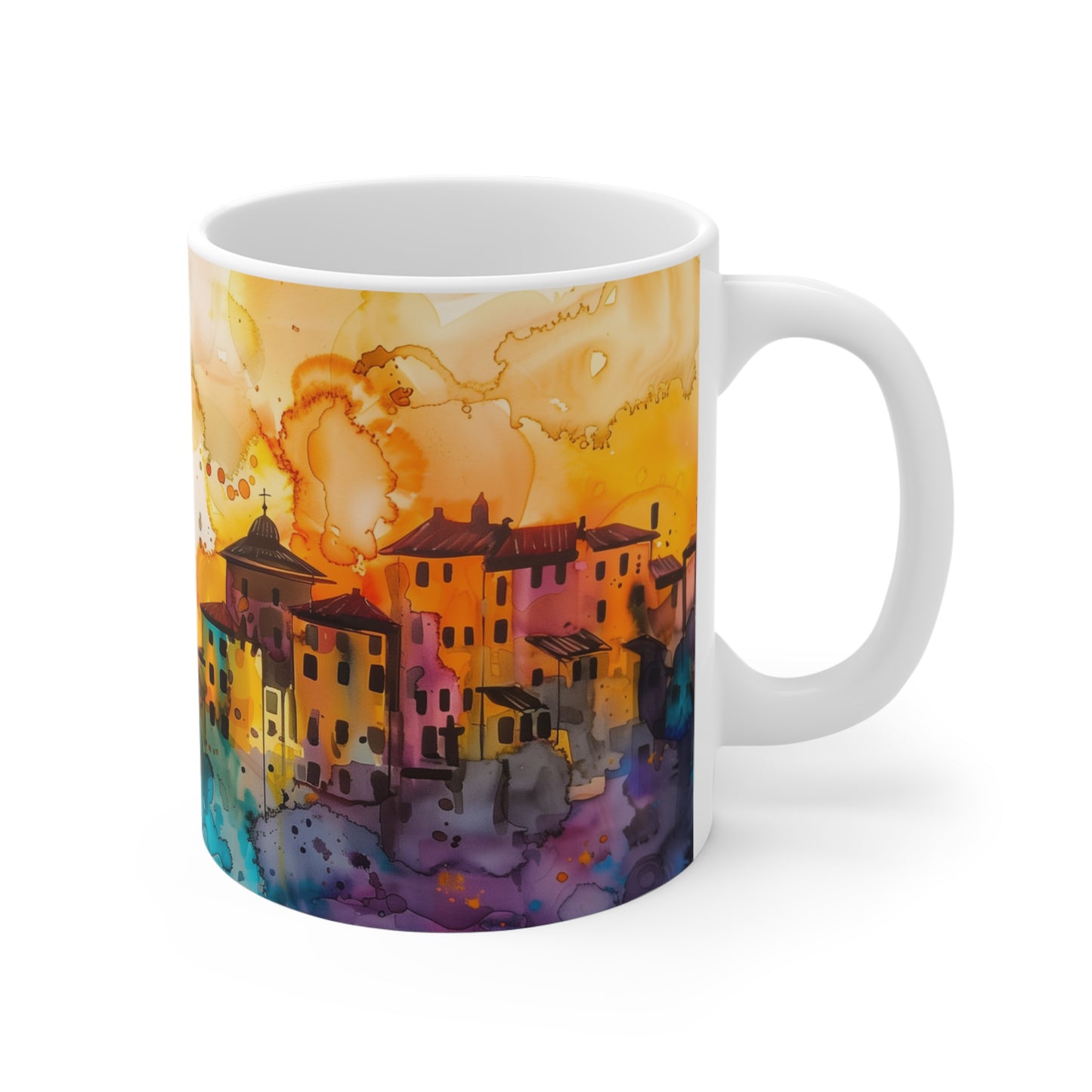 Espresso Essence Mug: Abstract Italian Aromas