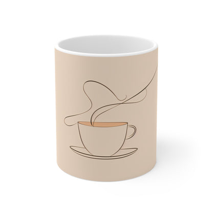 Chic Minimalism: Elegant Line Art Coffee Mug - Modern, Minimalist Design, Perfect Gift for Coffee Lovers