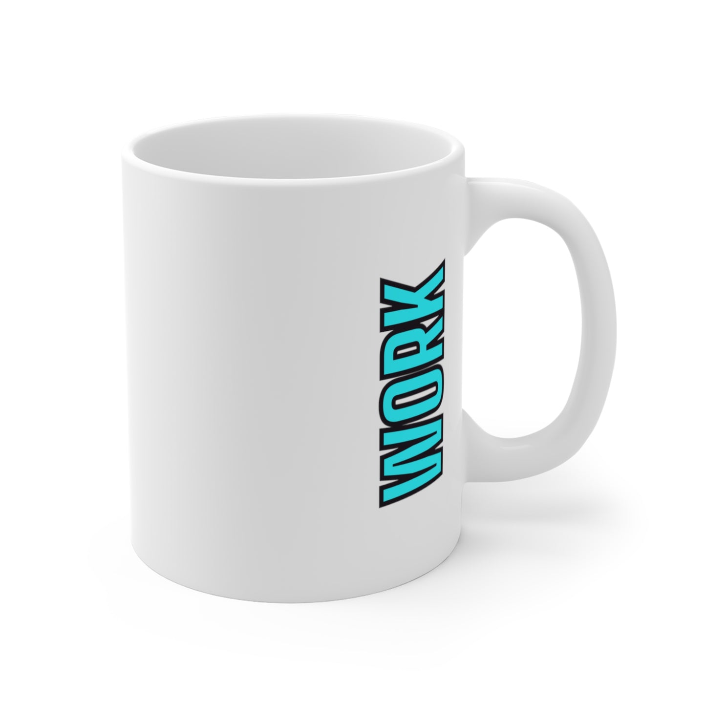 Dual-Sided Motivation Mug: 'This is MY JOB' & 'Work' - The Ultimate Office Companion