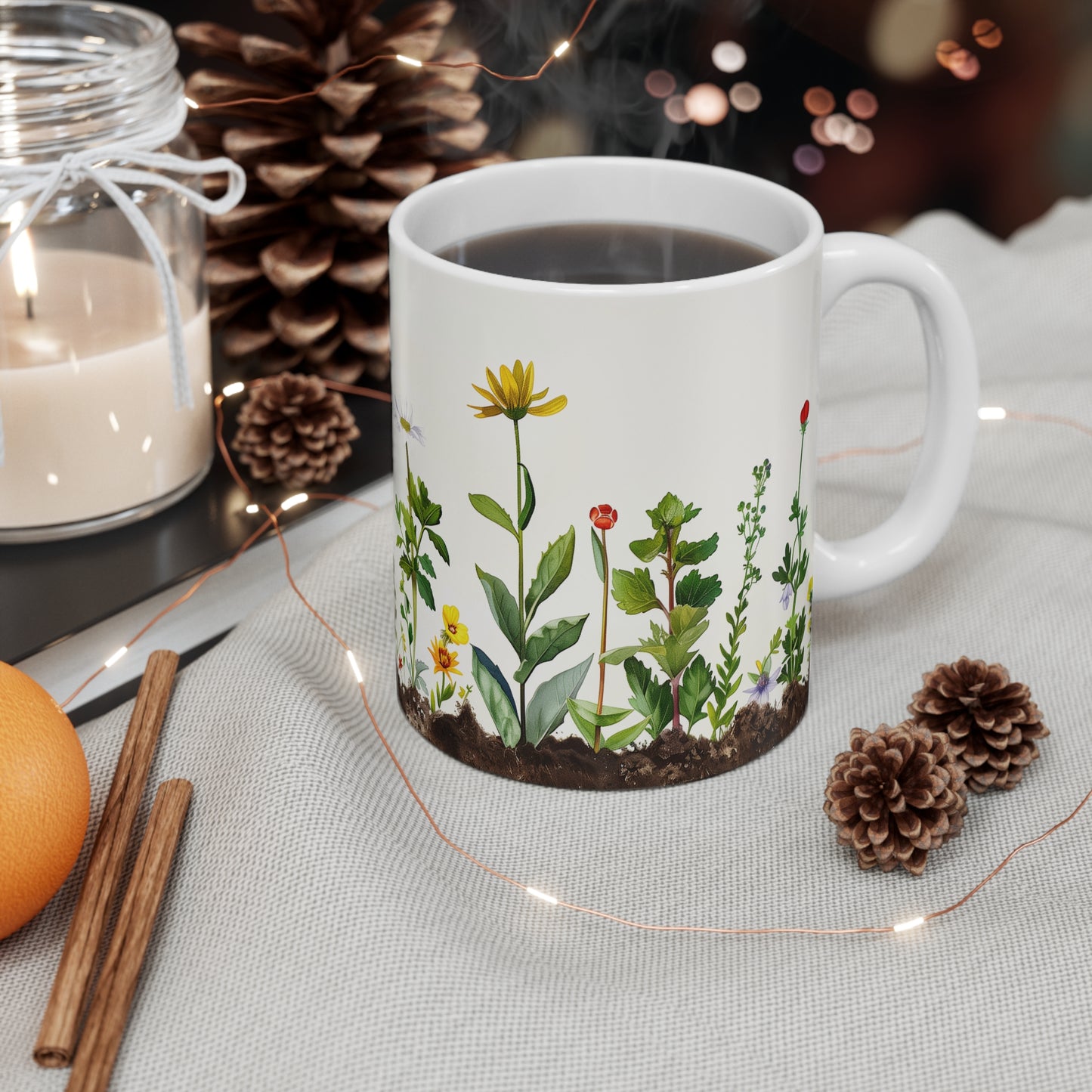 Botanical Symphony Mug: A Medley of Wildflowers