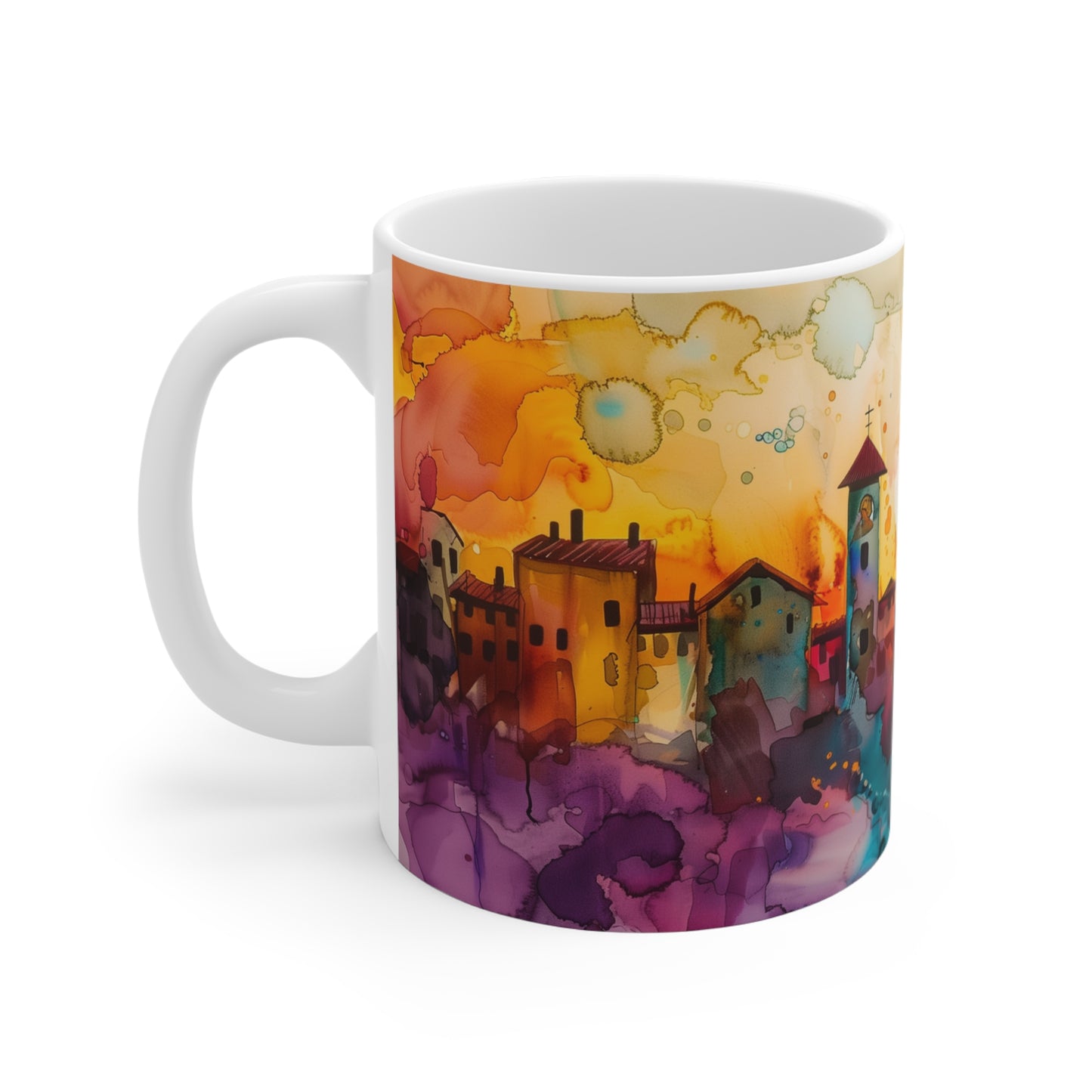 Espresso Essence Mug: Abstract Italian Aromas