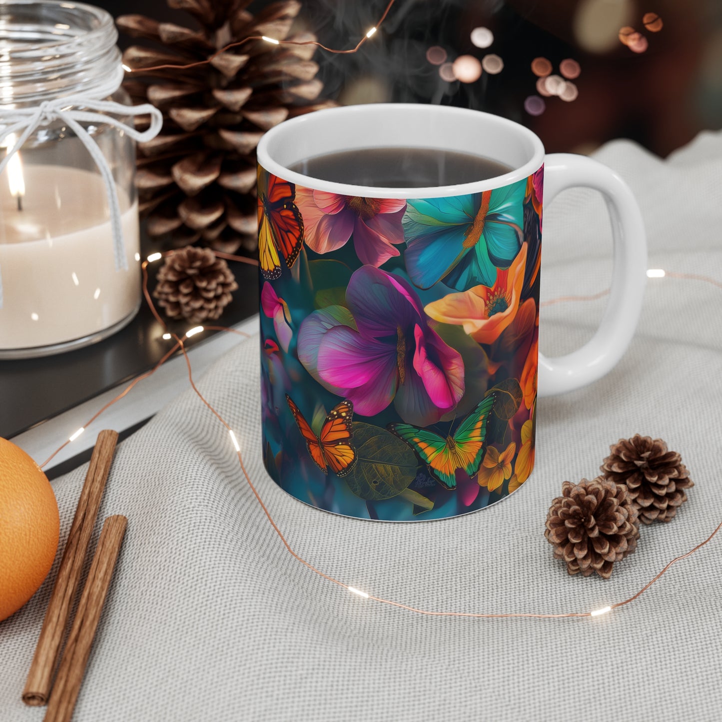 Butterfly Blossom Symphony Mug