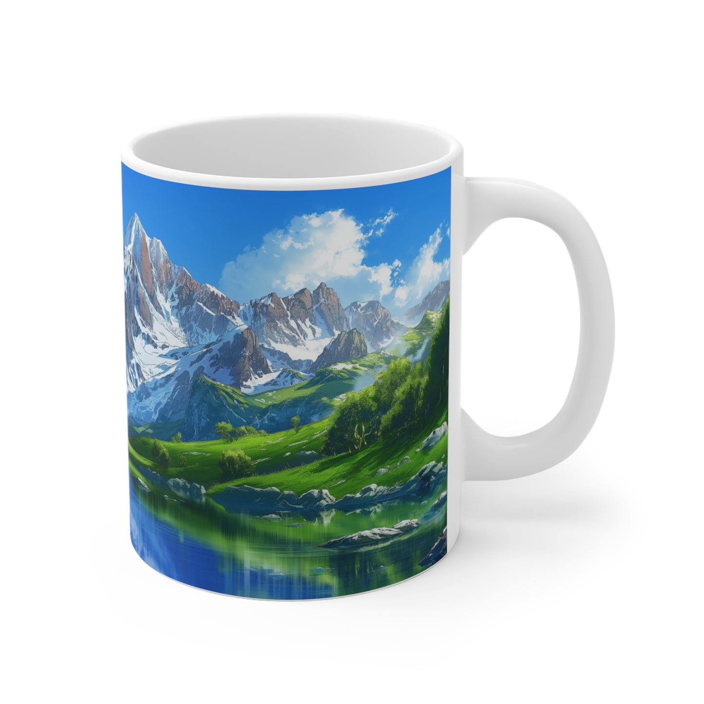 Majestic Peaks: Mountain Range Mug - Perfect Gift for Nature Enthusiasts