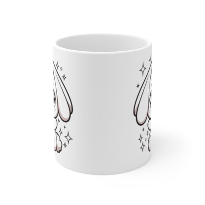 Super Cute Anime Rabbit | Dual Sided | Left or Right Handed Cup, Mug for Warm Drinks