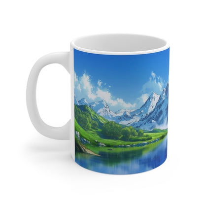 Majestic Peaks: Mountain Range Mug - Perfect Gift for Nature Enthusiasts